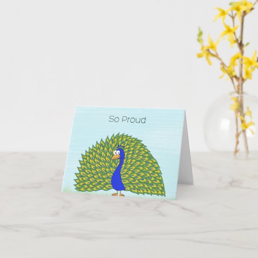 Carte Fier comme un Paon (Fleur jaune)