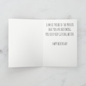 Carte Fier de ce que vous devenez l'Anniversaire Sentime (Intérieur)