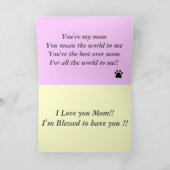 Carte Fier de ma MÈRE (Intérieur)