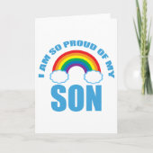 Carte Fier de mon fils Gay pride arc-en-ciel Parent (Devant)