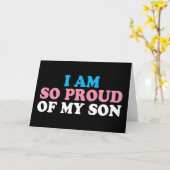 Carte Fier de mon fils transgenre Parent de soutien (Fleur jaune)