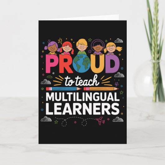Carte Fier d'enseigner aux apprenants multilingues Fier (Devant)