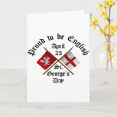 Carte Fier d'être Anglais Saint Georges Day. (Fleur jaune)