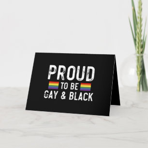 Carte Fier d'être gay et mois de la fierté noire 2025