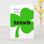 Carte Fier d'être Irish Card. (Fleur jaune)