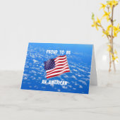 Carte Fier d'être un Américain (Fleur jaune)