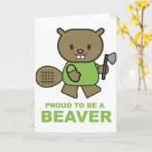 Carte Fier d'être un castor (Fleur jaune)