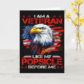 Carte Fier d'être un vétéran comme mon père avant moi Ve (Fleur jaune)