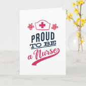 Carte Fier d'être une infirmière (Fleur jaune)