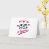 Carte Fier d'être une infirmière (Fleur jaune)