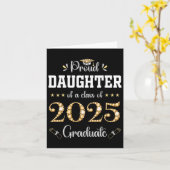 Carte Fier Fille D'Un Cl De 2025 Diplômé (Fleur jaune)
