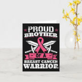 Carte Fier Frère Du Cancer Du Sein Guerrier Pink (Fleur jaune)