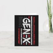 Carte Fier Gen Xer Génération X American Flag Gen X (Devant)