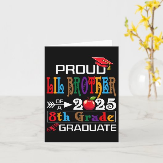 Carte Fier Lil Frère D'Un Cl De 2025 8E Gradua (Fleur jaune)