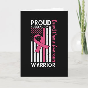 Carte Fier Mari D'Une Femme Guerrière Du Cancer Du Sein