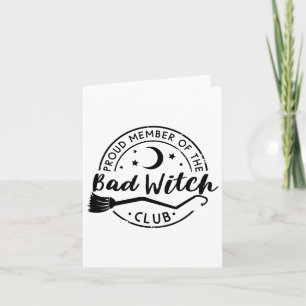 Carte Fier Membre Du Byd Witch Club Funny Halloween