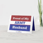 Carte Fier militaire de mon mari de l'armée de penser à  (Dos)