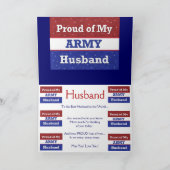 Carte Fier militaire de mon mari de l'armée de penser à  (Intérieur)