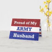 Carte Fier militaire de mon mari de l'armée de penser à  (Fleur jaune)