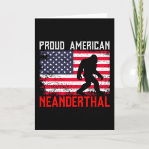 Carte Fier Nandertal américain États-Unis Drapeau & Bi