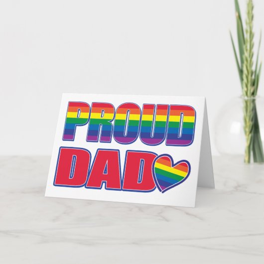 Carte Fier papa - Gay pride (Devant)
