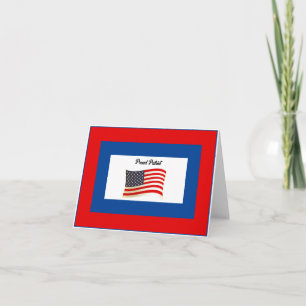Carte Fier Patriot Drapeau Américain, Fête de l'Indépend