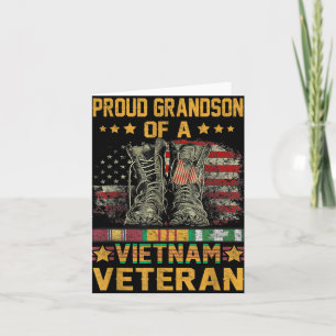 Carte Fier petit-fils d'un vétéran du Vietnam Drapeau Am