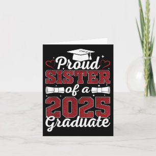 Carte Fier Soeur D'Un Diplômé 2025 Cl De 2025 Graduat