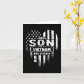 Carte Fier Son Vietnam Vet Papa Jour des anciens combatt (Fleur jaune)