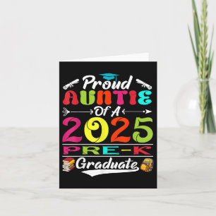 Carte Fier Tante De 2025 Pré-Docteur Graduation Avant