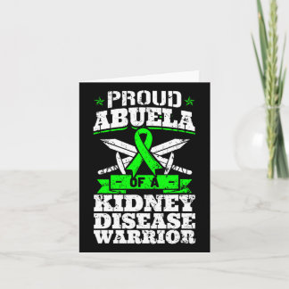 Carte Fière Abuela D'Une Maladie Du Rein Sensibilisation