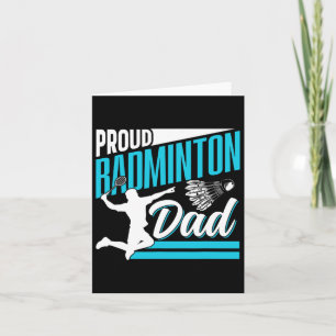Carte Fière Badminton Papa Lover Joueur Équipe Match Pèr