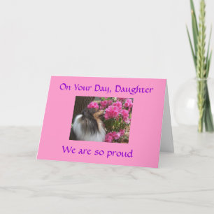 CARTE FIÈRE DE LA RÉUSSITE DE MA FILLE