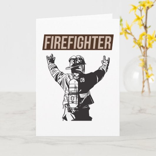 Carte Fière escouade de pompiers (Fleur jaune)