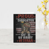 Carte Fière fille d'un vétéran de l'armée américaine  (Fleur jaune)