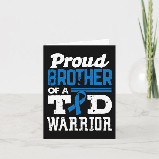 Carte Fière Frère D'Un Guerrier Du T1D Sensibilisation A (Devant)