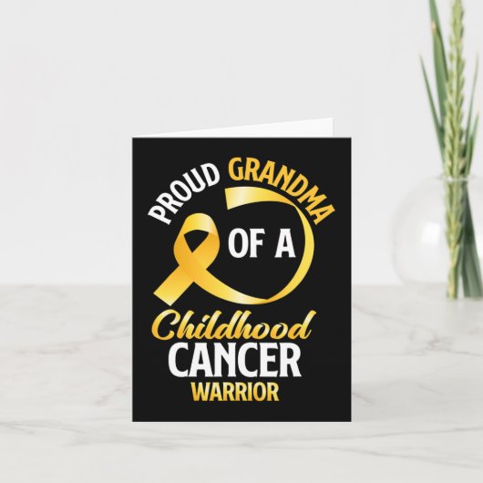 Carte Fière Grand-Mère D'Un Guerrier Du Cancer De L'Enfa (Devant)