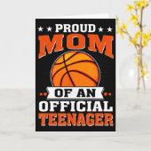 Carte Fière Maman D'Un Adolescent Officiel 13e Anniversa (Fleur jaune)