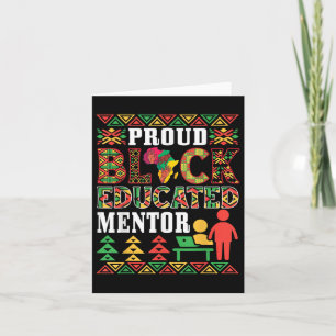 Carte Fière Mentor noire éduquée American African Pride