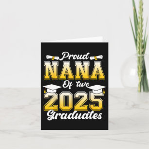 Carte Fière Nana De Deux Diplômés 2025 Twins Graduation