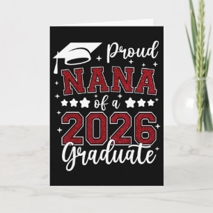 Carte Fière Nana d'un diplômé senior 2026 Promotion 2026