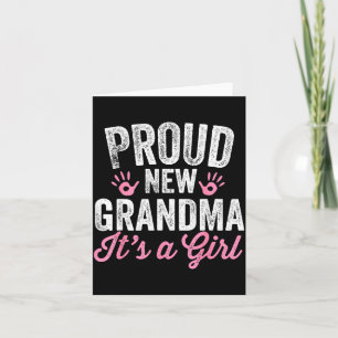 Carte Fière nouvelle grand-mère C'est une fille Mère bie