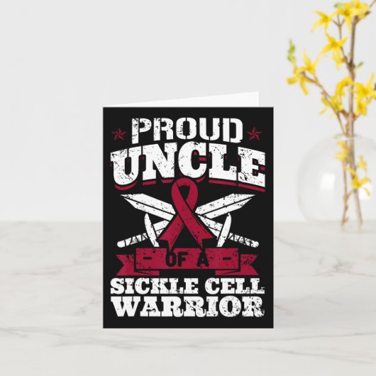 Carte Fière Oncle D'Un Guerrier À Cellules Déchets Sensi (Fleur jaune)