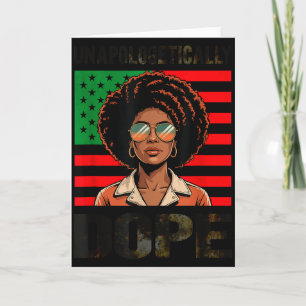 Carte Fièrement femme afro fierté noire