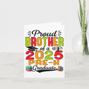 Carte Fièrement frère de la promotion 2025 de pré-matern