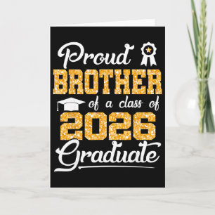 Carte Fièrement frère d'un Cl de 2026 Senior drôle diplô