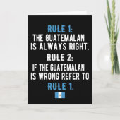 Carte Fières racines guatémaltèques Guatemala Drapeau Gu (Devant)