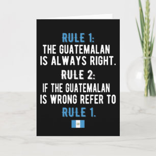 Carte Fières racines guatémaltèques Guatemala Drapeau Gu