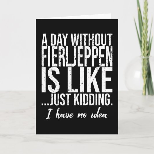 Carte Fierljeppen don sportif amusant (Devant)