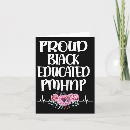 Carte Fiers Noir Pmhnp éduqué Psychiatrique Pract (Devant)